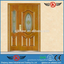 JK-G9007 mother son door design interior wrought iron glass bifold door